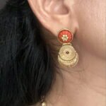 Coral Kolapuri Pendant Ball Chain Necklace Set