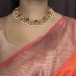 Kundan half jhumka necklace set