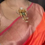 Kolapuri Pearl Work Pendant Hasli Neckpiece
