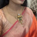 Kolapuri Pearl Work Pendant Hasli Neckpiece