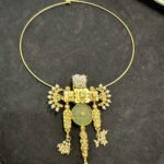 Kolapuri Pearl Work Pendant Hasli Neckpiece