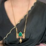 Kolapuri pendant in long chain- Shobana