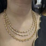 3 Layer flower CZ necklace set