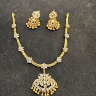 Diamond Attigai jhumka set