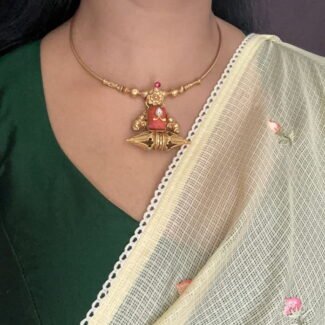 Kolapuri Coral Hasli necklace set .