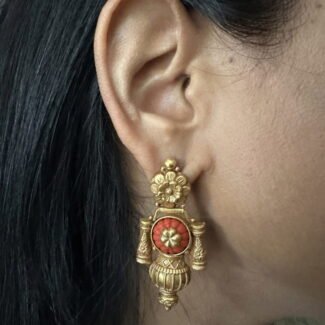 Kolapuri Coral Hasli necklace set .