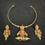 Kolapuri Coral Hasli necklace set .