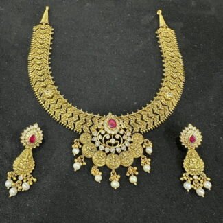 Zig Zag Lakshmi Necklace Set