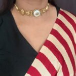 Kolhapuri White Stone Choker Set