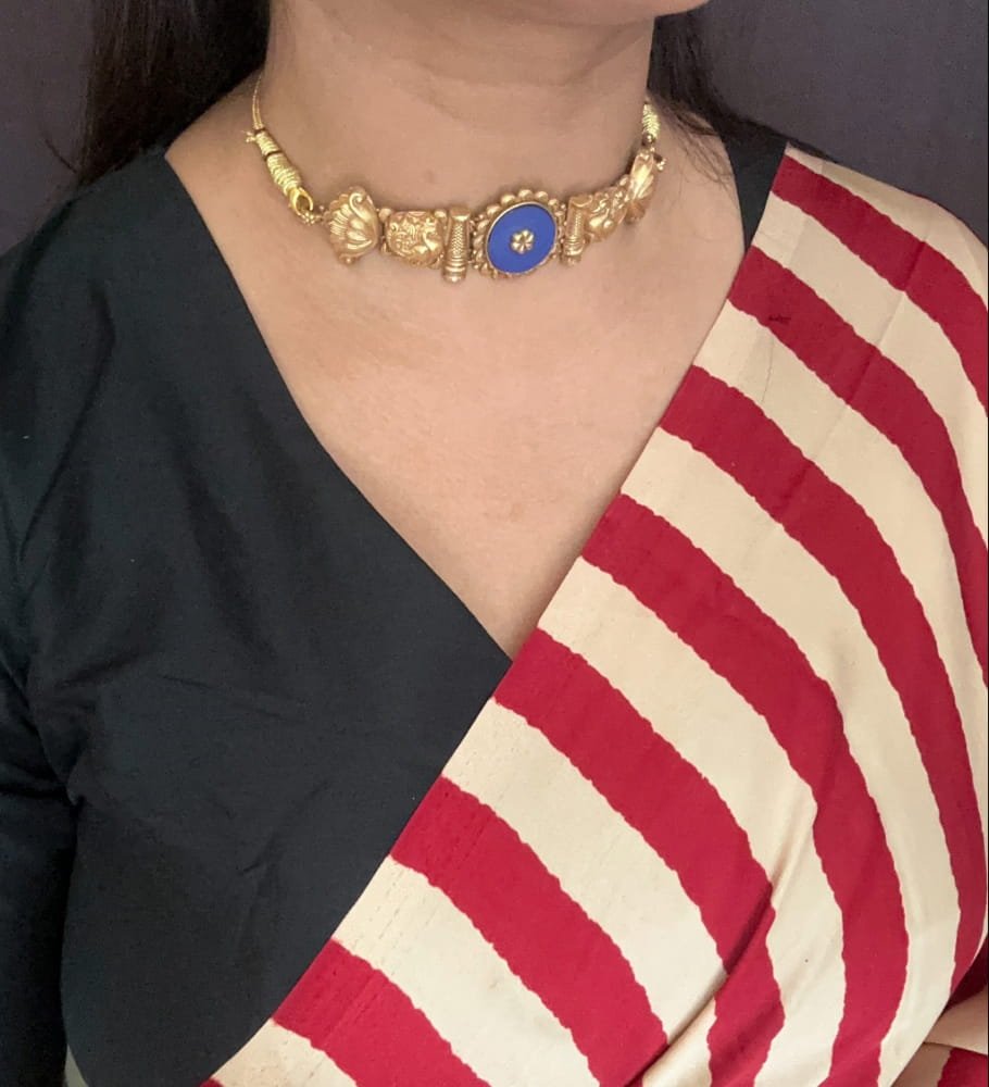 Kolhapuri Blue Stone Choker Set Kolhapuri Blue Stone Choker Set