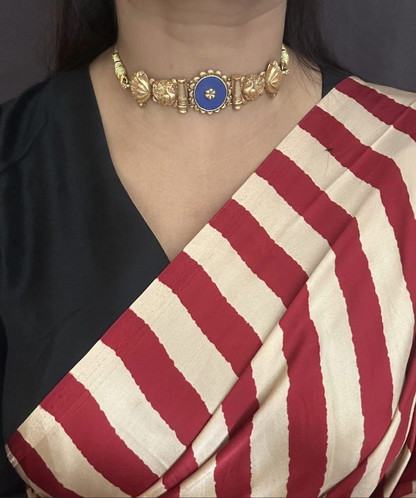 Kolhapuri Blue Stone Choker Set Kolhapuri Blue Stone Choker Set