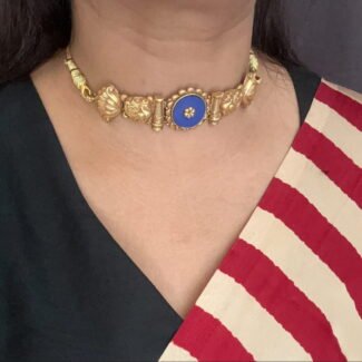 Kolhapuri Blue Stone Choker Set