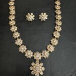 CZ Flower Necklace Set