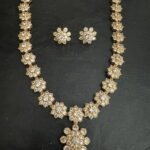 CZ Flower Necklace Set
