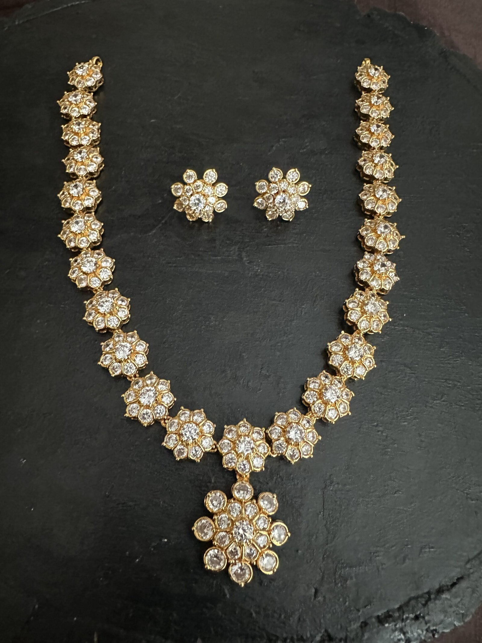 CZ Flower Necklace Set CZ Flower Necklace Set