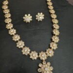 CZ Flower Necklace Set