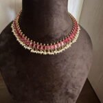 Ruby Oval Stone Necklace Set