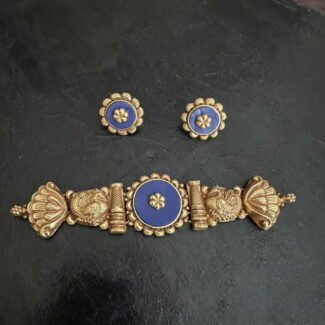 Kolhapuri Blue Stone Choker Set