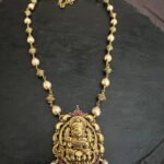 Pearl Bead Nakshi Pendant Mala