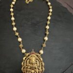 Pearl Bead Nakshi Pendant Mala