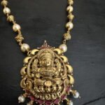 Pearl Bead Nakshi Pendant Mala