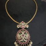 Ruby Green CZ Closed Pendant Necklace