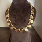 Gold Bead Coin Necklace