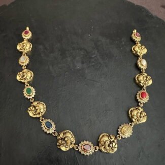 Peacock Nakshi Navarathna Necklace