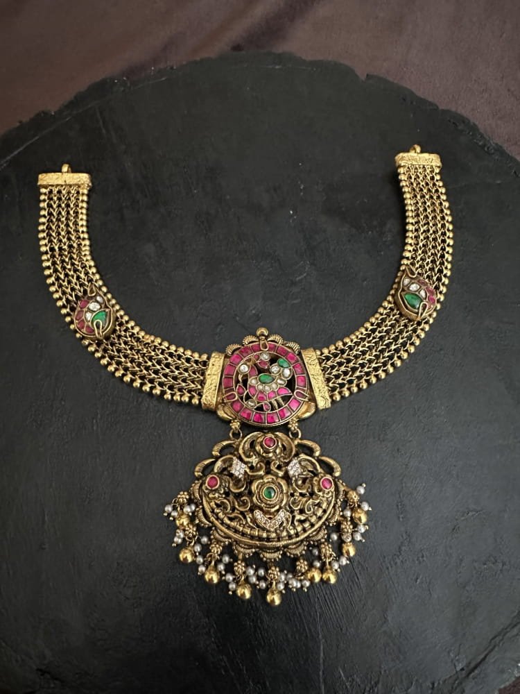 Mess Necklace Nakshi Kundan work Mess Necklace Nakshi Kundan work