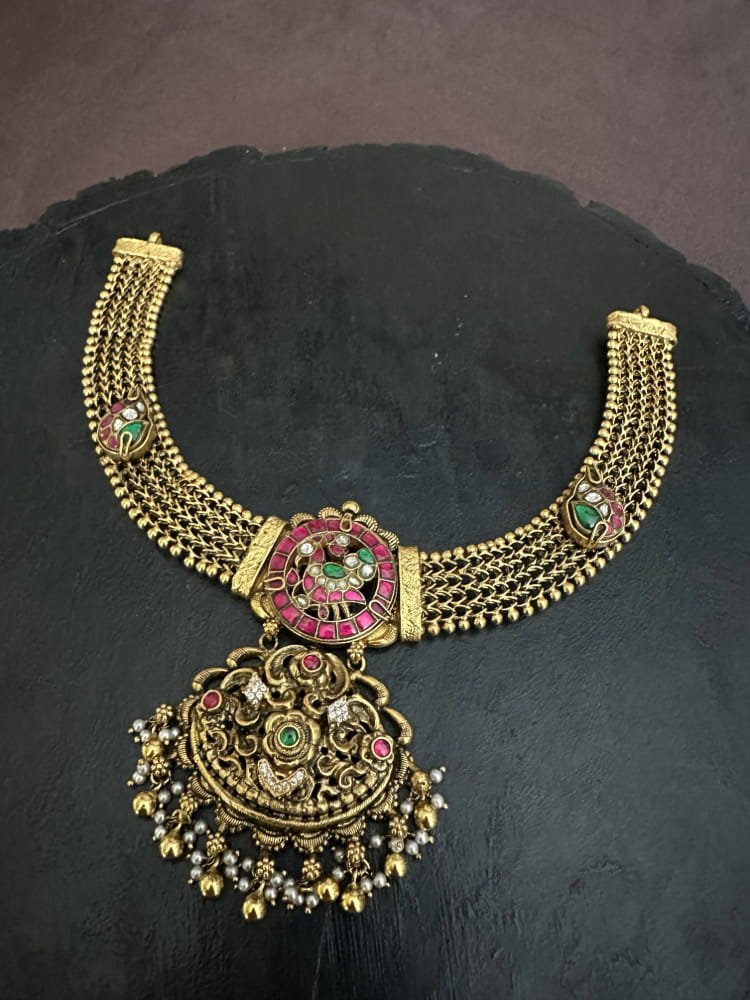 Mess Necklace Nakshi Kundan work Mess Necklace Nakshi Kundan work