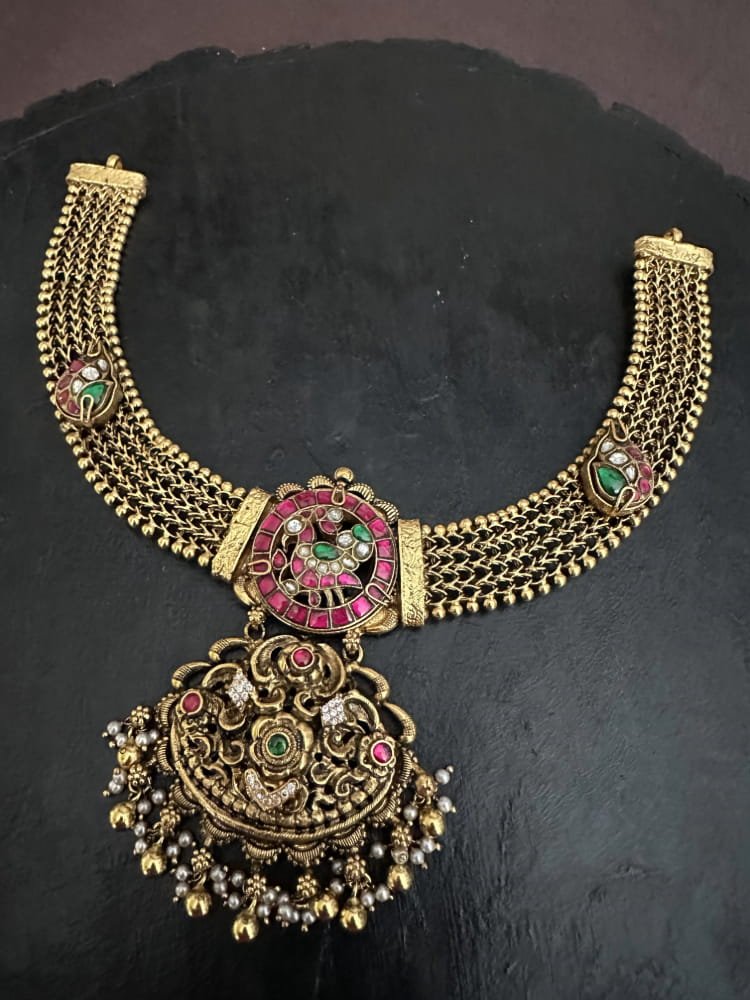 Mess Necklace Nakshi Kundan work Mess Necklace Nakshi Kundan work