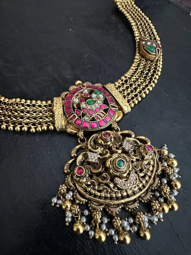 Mess Necklace Nakshi Kundan work Mess Necklace Nakshi Kundan work