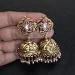 Kundan Flower Nakshi Jhumka