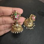 Kundan Flower Cz Nakshi Jhumka